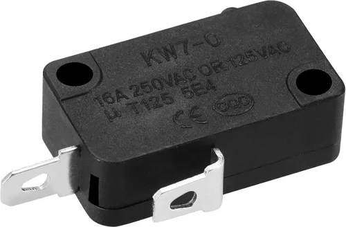 Vista 5 de Paquete de 2 microinterruptores KW7-0 para freidora de aire XL Power XL Vortex 16A 125V/250V Snap Action Switch, Normally Open 3 Pins 1NO 1NC