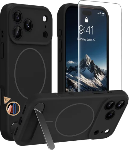 Vista 33 de Hualele - Funda magnética para Samsung Galaxy S24 Plus/S25 Plus con soporte de metal, [compatible con MagSafe]