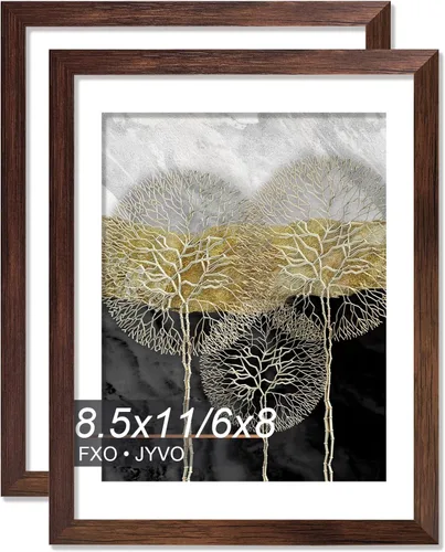 Vista 35 de Fxojyvo Marco de Fotos de 4x6, Muestra Foto de 3.5x5 con Paspartú o 4 x 6 Sin Paspartú, Liviano y de Alta Transparencia Marco de 4 por 6 para Pared