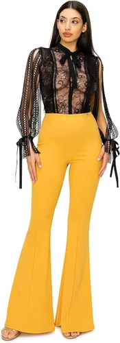 Vista 2 de Cemi Ceri Pantalones acampanados de cintura alta para mujer