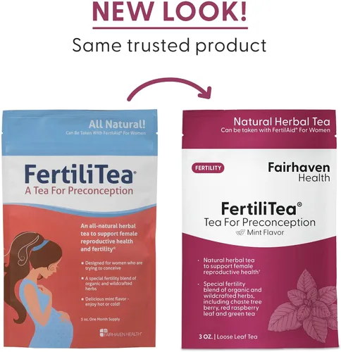 Vista 8 de Fertilitea: té de fertilidad orgánico, 60 porciones, contiene Vitex