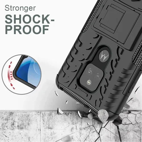 Vista 7 de Yiakeng - Funda para Moto G Play 2021, funda para Moto G Play con protector de pantalla HD, protector de silicona a prueba de golpes con función
