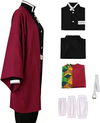 Vista 2 de Disfraz de kimono de anime para hombre, disfraz de cosplay de Halloween, uniforme