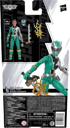Vista 14 de Power Rangers Lightning Collection Dino Fury Green Ranger - Figura de acción a escala de 6 pulgadas, juguetes y figuras de acción para niños a