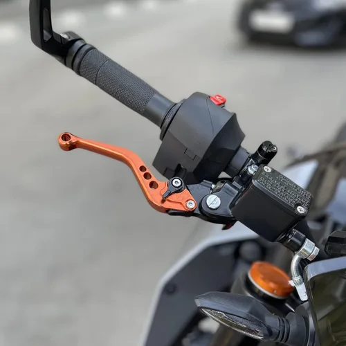 Vista 4 de Embrague de freno para Bajaj Pulsar 200 NS 200 NS200 todos los años Palancas de embrague de freno largo de motocicleta ajustable CNC aluminio A7