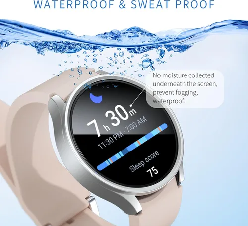 Vista 4 de Paquete de 6+6 para Samsung Galaxy Watch 7 Protector de Pantalla de 40mm, Funda de Parachoques de PC Duro con Película de Vidrio Templado Anti-Vaho