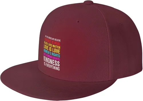 Vista 73 de Pride Flag in This House We Believe Science is Real Black Lives Matter Baseball Hats for Men Dad Hat,Black