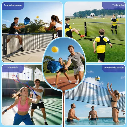 Vista 7 de BAGAIL Badminton Net, Height Adjustable (Up to 5.1')