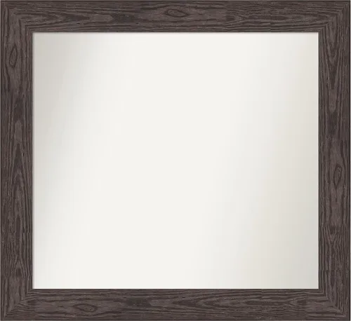 Vista 364 de Amanti Art Espejo personalizado, espejo de baño negro puente, espejo de pared o espejo de tocador de baño sobre el fregadero (26 x 26 pulgadas)