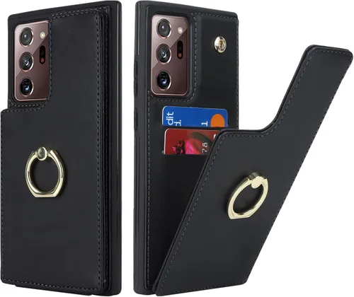 Vista 47 de Lipvina Funda para Samsung Galaxy A03s con tarjetero, Galaxy A03s Funda tipo cartera para mujer, tarjetero de crédito, soporte de anillo, fundas