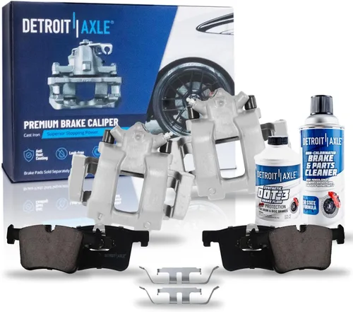 Vista 12 de Detroit Axle - Juego de pastillas de freno para pinza de freno delantera izquierda de repuesto para Express Savana 1500 2500 Tahoe Astro Yukon