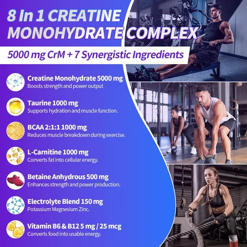 Vista 4 de Creatine Monohydrate Gummies for Men & Women - Creatine Gummies Complex