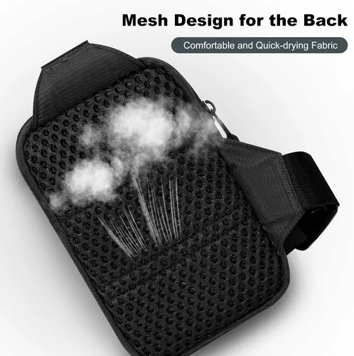 Vista 8 de XAMHUS Mini bolso bandolera para hombre Bolsa cruzada para el pecho, Riñonera casual para teléfono, resistente al agua para mujeres, corredores