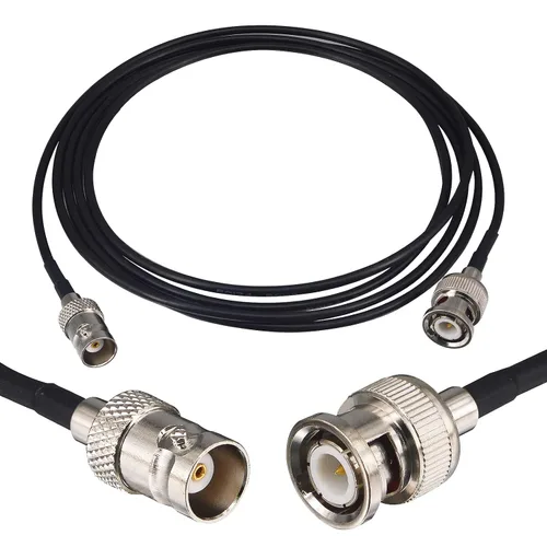 Vista 9 de Cable de puente BNC de 3 pies BNC macho a hembra Extensión coaxial RG174 Línea coaxial de la extensión del CCTV del cable del SDI para las señales