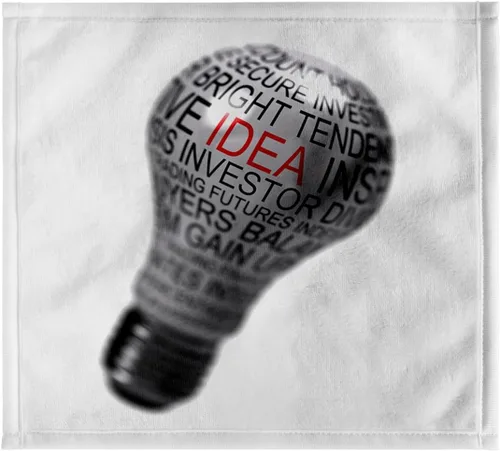 Vista 7 de 3dRose Concept Design of a Light Bulb with the Word idea in red Letter on it 22x30 Bath Hand Pool Towel