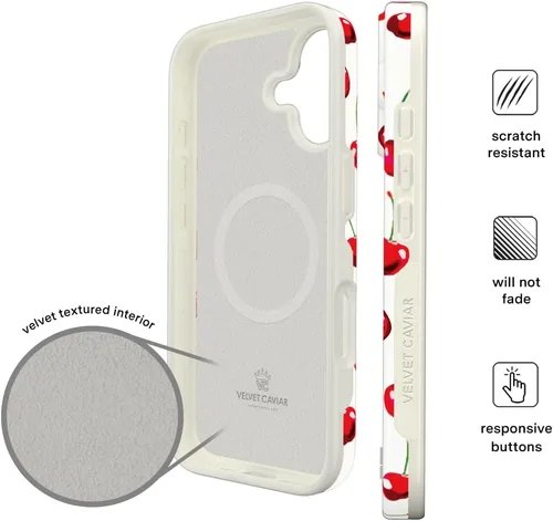 Vista 1430 de VELVET CAVIAR Funda para iPhone 15, compatible con MagSafe, probada contra caídas de 10 pies, fundas protectoras de diseño, leopardo color rosa