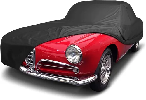 Vista 32 de iCarCover Funda de automóvil personalizada de alta calidad para Alfa Romeo 147 2002-2007, resistente, impermeable, para todo tipo de clima, lluvia