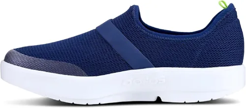 Vista 3 de OOFOS OOmg - Zapatos bajos, color azul marino y blanco, talla 10 para mujer, calzado de recuperación ligero, reduce el estrés en los pies