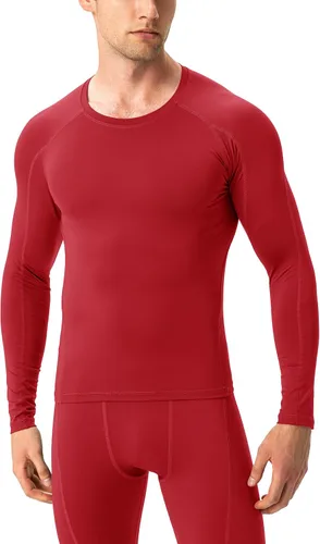 Vista 2 de Men's Long Sleeve Compression Shirts Dry Fit Workout Athletic Baselayers Running Shirts