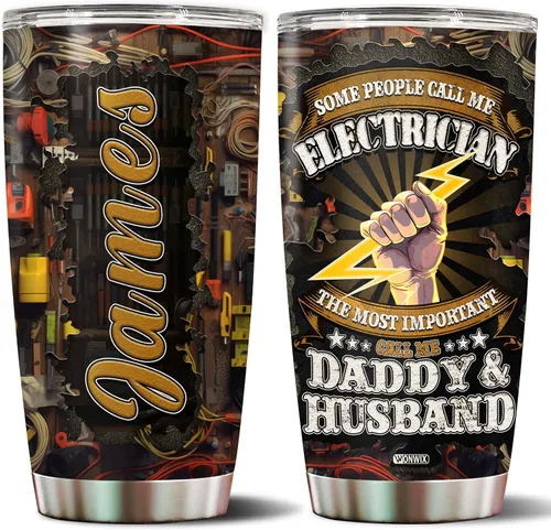 Vista 31 de Regalos de artista para hombres, vasos personalizados de acero inoxidable de 20 onzas, 30 onzas, taza de viaje para café, taza de viaje, regalo