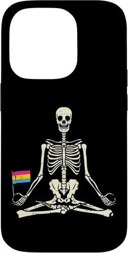 Vista 17 de Skeleton Yoga Pansexual Flag Yogi Asana Pan Pride LGBT Gift Case for iPhone 17