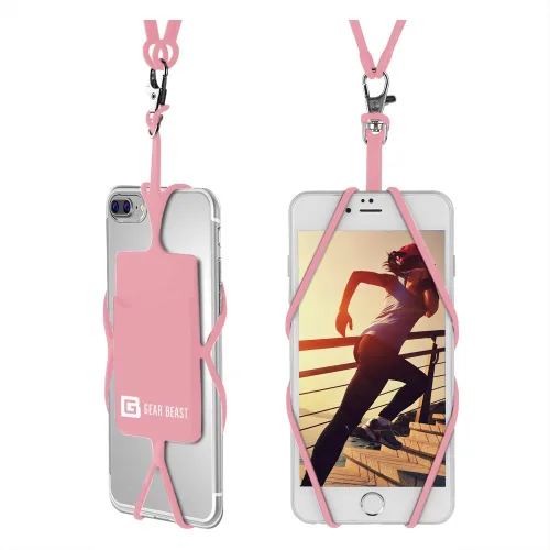 Vista 18 de Gear Beast - Correa universal para teléfono celular compatible con iPhone, Galaxy y la mayoría de teléfonos inteligentes, incluye soporte para Negro