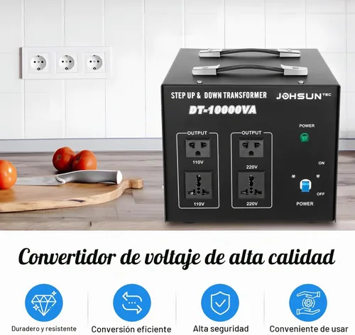 Vista 2 de Convertidor de voltaje de 8000 W/10000 W, transformador elevador/abajo, 110 V/220 V, convertidor de potencia, regulador de voltaje automático
