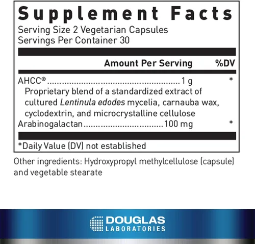 Vista 2 de Douglas Laboratories AHCC® Plus, 60 cápsulas