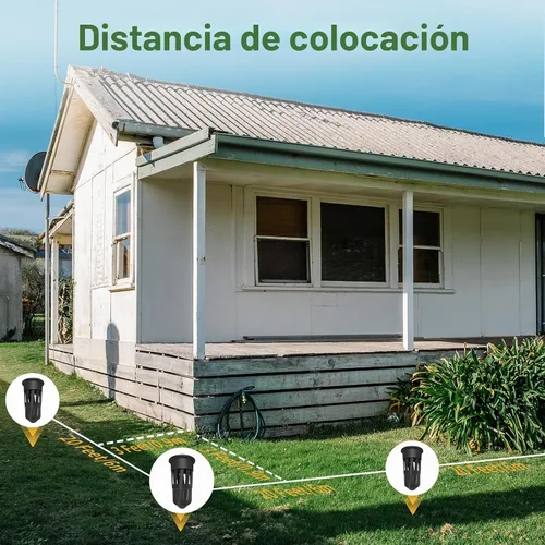 Vista 6 de Paquete de 6 Estaciones de Cebo de Monitoreo de Termitas, Compatible con Cebo de Termitas Trelona, Bloques de Madera Incluidos para Jardín, Granjas