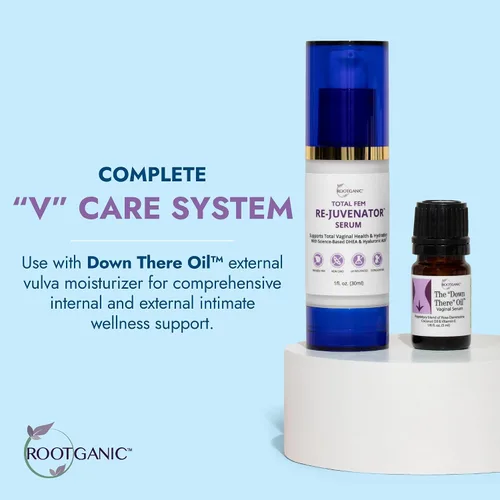 Vista 5 de Total Fem ReJuvenator Serum - Hidratante vaginal interno con DHEA y ácido hialurónico, soporte vaginal íntimo sin hormonas para menopausia, posparto