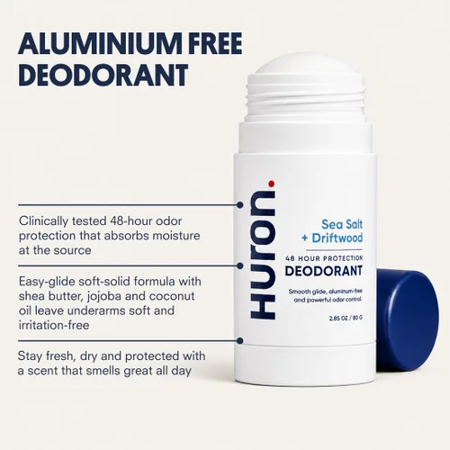 Vista 3 de Huron Desodorante sin aluminio: Citrus + Eucalyptus, (barra de 3.2 oz)