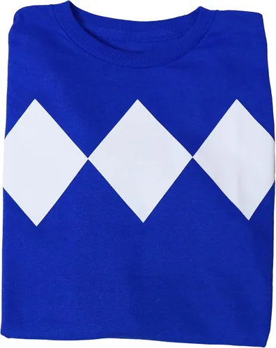 Vista 6 de Mad Engine Mighty Morphin Power Rangers - Camiseta de manga larga para disfraz de Halloween para niños y jóvenes Azul