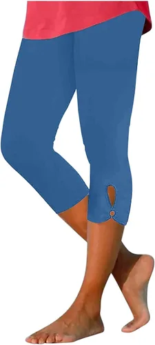 Vista 117 de Pantalones capri para mujer, estilo casual, de verano, elásticos, de cintura alta, pantalones de yoga, ajuste atlético, pantalones deportivos
