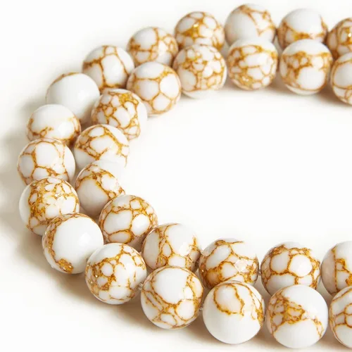 Vista 15 de 60 piezas de cuentas de aguamarina natural de 6 mm, cuentas de piedras preciosas redondas sueltas para hacer joyas