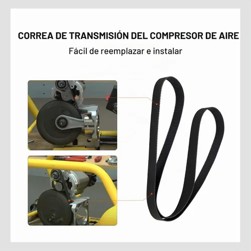 Vista 5 de D55146 D55167 D55168 Correa de transmisión A12210 N011005 para compresor de aire compatible con Poorrter Caable Crraaftsman Devilbiss - 3