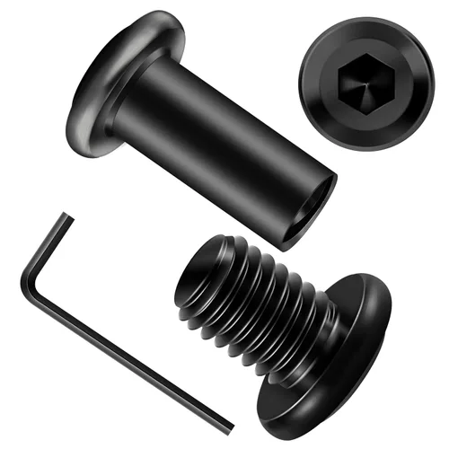 Vista 64 de Mywish M5 x 8mm 20 piezas de tornillos de cabeza plana con rosca hexagonal, pernos de acero inoxidable 304 para muebles con rosca completa, óxido