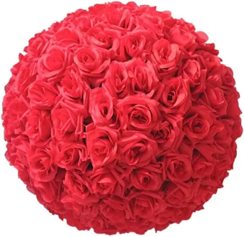 Vista 16 de Bola de flores artificiales para centros de mesa, bodas, bodas, fiestas, centros de mesa, decoración, 7.8 pulgadas (5, negro)