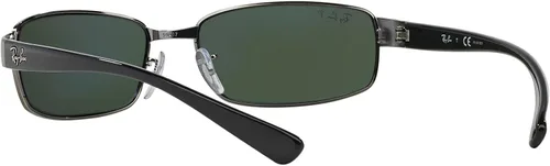 Vista 6 de Ray-Ban Lentes de sol rectangulares polarizados metálicos RB3364