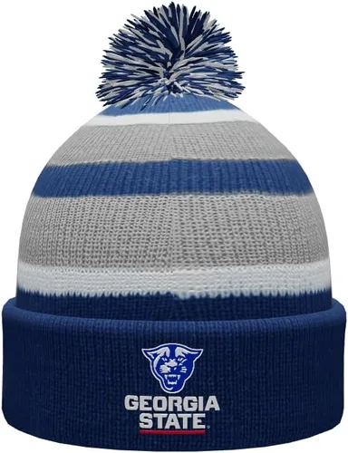 Vista 76 de NCAA Prime - Gorro de punto de invierno con pompón plegable