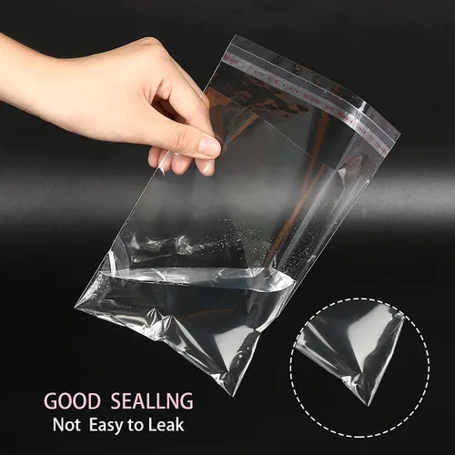 Vista 7 de Bolsas de celofán autosellantes transparentes de 6 x 10 pulgadas, 120 unidades, bolsas de plástico de polietileno Bolsa de violonchelo
