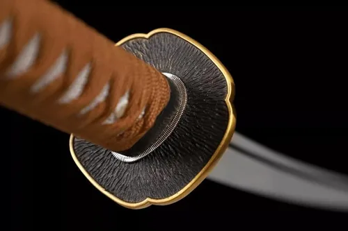 Vista 8 de Espada samurái japonesa Katana T10 hecha a mano, hoja de acero templado de arcilla, afilada de espiga completa, regalos para él, espada real, espada