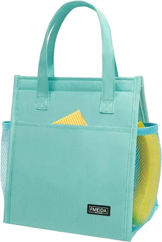 Vista 24 de Bolsa de Almuerzo Aislada para Mujeres, Bolsas de Almuerzo Pequeñas de 6.75L con Múltiples Bolsillos, Bolsa Térmica Reutilizable para Trabajo