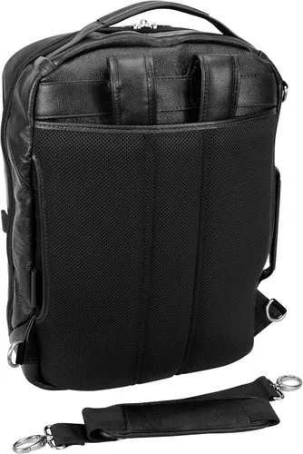 Vista 7 de McKlein U Series East Side Mochila para portátil, cuero negro (18875)