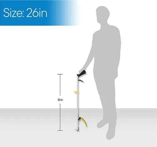 Vista 8 de RMS Featherweight the Original Reacher (26 pulgadas), herramienta de agarre para personas con limitaciones de flexibilidad que afectan la espalda