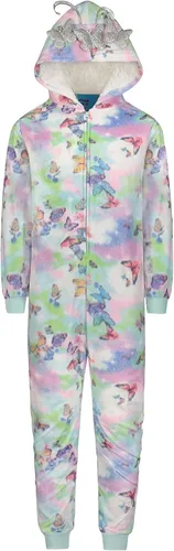 Vista 4 de Sleep On It Pijama para niñas con capucha de personaje, pijama con cremallera frontal para niñas
