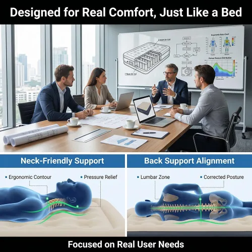 Vista 9 de Colchón de aire individual con bomba incorporada, colchón inflable rápido de 13 pulgadas elevado de 2 minutos, cama de aire plegable con bolsa