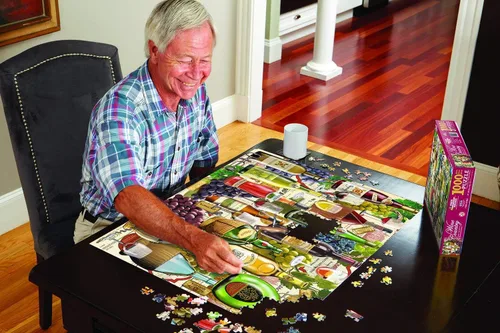 Vista 4 de White Mountain Puzzles Friends in Autumn - Rompecabezas de 1000 piezas