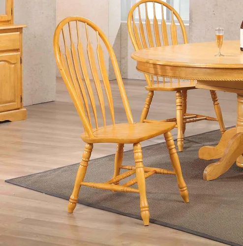 Vista 2 de Sunset Trading Oak Selections Silla de comedor, acabado claro