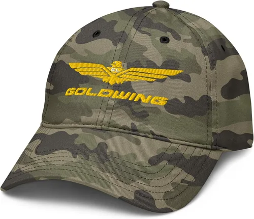Vista 8 de Honda Gorro de béisbol ajustable con logotipo de Goldwing, Azul marino