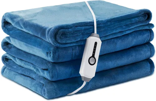 Vista 18 de LaffyLo Manta Eléctrica con Calefacción Tamaño Twin 62×84, Franela Transpirable y Lujosa, Regalo Suave y Cálido con Protección contra